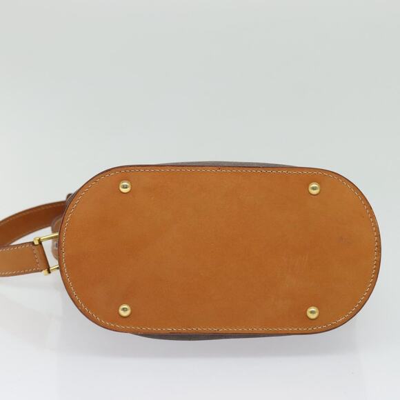 CELINE Macadam Canvas Shoulder Bag Pvc Leather Brown Gold - Picture 9 of 13